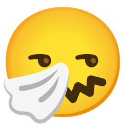sneezing face and unamused face