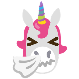 sneezing face and unicorn