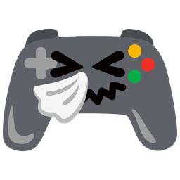 sneezing face and video game
