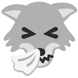 sneezing face and wolf