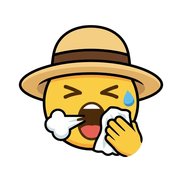 Sneezing face and Woman’s hat