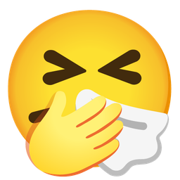 sneezing face and yawning face
