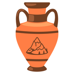 Snow-capped mountain and Amphora