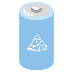 Snow-capped mountain and Battery