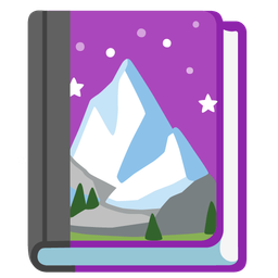 Snow-capped mountain and Books