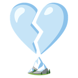 Snow-capped mountain and Broken heart