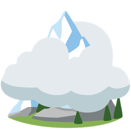 Snow-capped mountain and Cloud