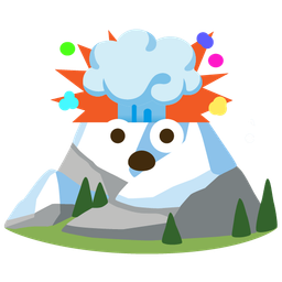 Snow-capped mountain and Exploding head
