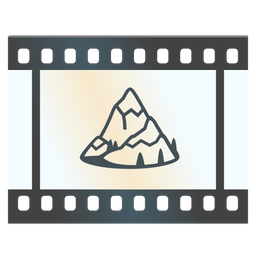 Snow-capped mountain and Film frames