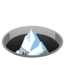 Snow-capped mountain and Hole