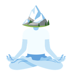 Snow-capped mountain and Lotus