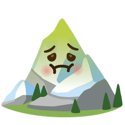 Snow-capped mountain and Nauseated face