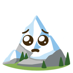 Snow-capped mountain and Pleading face