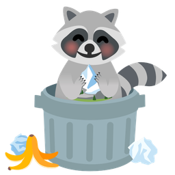 Snow-capped mountain and Raccoon