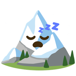 Snow-capped mountain and Sleeping face