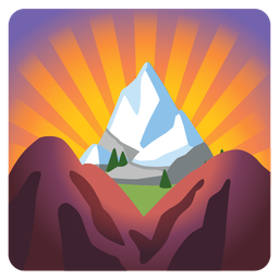 Snow-capped mountain and Sunrise over mountains