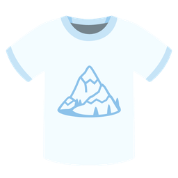 Snow-capped mountain and T-shirt