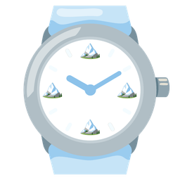 Snow-capped mountain and Watch