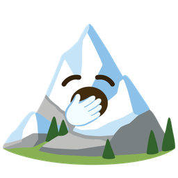 Snow-capped mountain and Yawning face