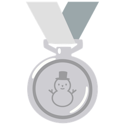 snowman without snow and 2nd place medal