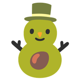 snowman without snow and avocado