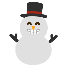 Snowman without snow and Beaming face with smiling eyes