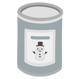 snowman without snow and canned food