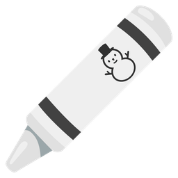 snowman without snow and crayon