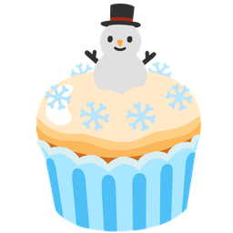 snowman without snow and cupcake