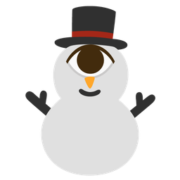 snowman without snow and eye