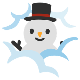snowman without snow and face in clouds