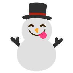 Snowman without snow and Face savoring food