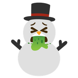 snowman without snow and face vomiting