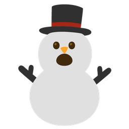 snowman without snow and face with open mouth