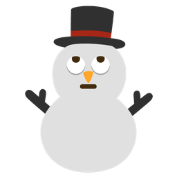 snowman without snow and face with rolling eyes
