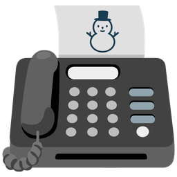 snowman without snow and fax machine