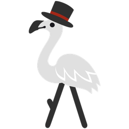 snowman without snow and flamingo