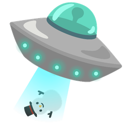 snowman without snow and flying saucer