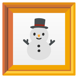 snowman without snow and framed picture