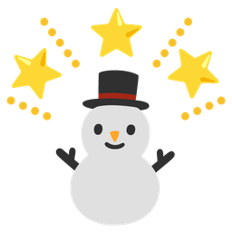 snowman without snow and glowing star