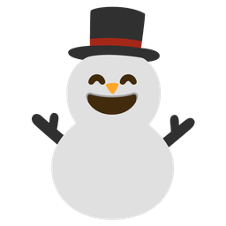 Snowman without snow and Grinning face with smiling eyes