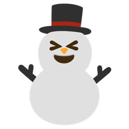 Snowman without snow and Grinning squinting face