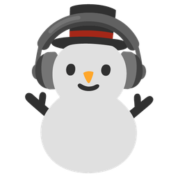 snowman without snow and headphone