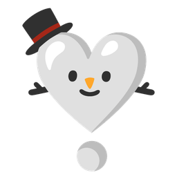 snowman without snow and heart exclamation