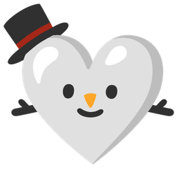 snowman without snow and heart suit