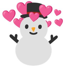 snowman without snow and heart with arrow