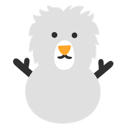 snowman without snow and lion