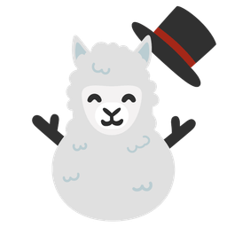 snowman without snow and llama