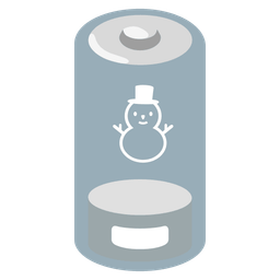 snowman without snow and low battery