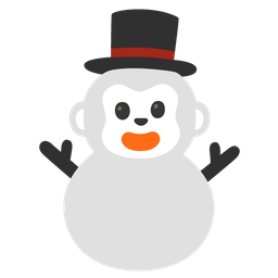 snowman without snow and monkey face